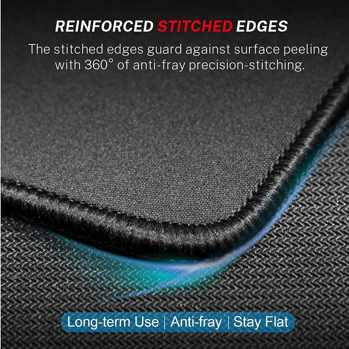 Professional Office and Gaming Mouse Pad, 30% Larger, 8.5" x 11", Black