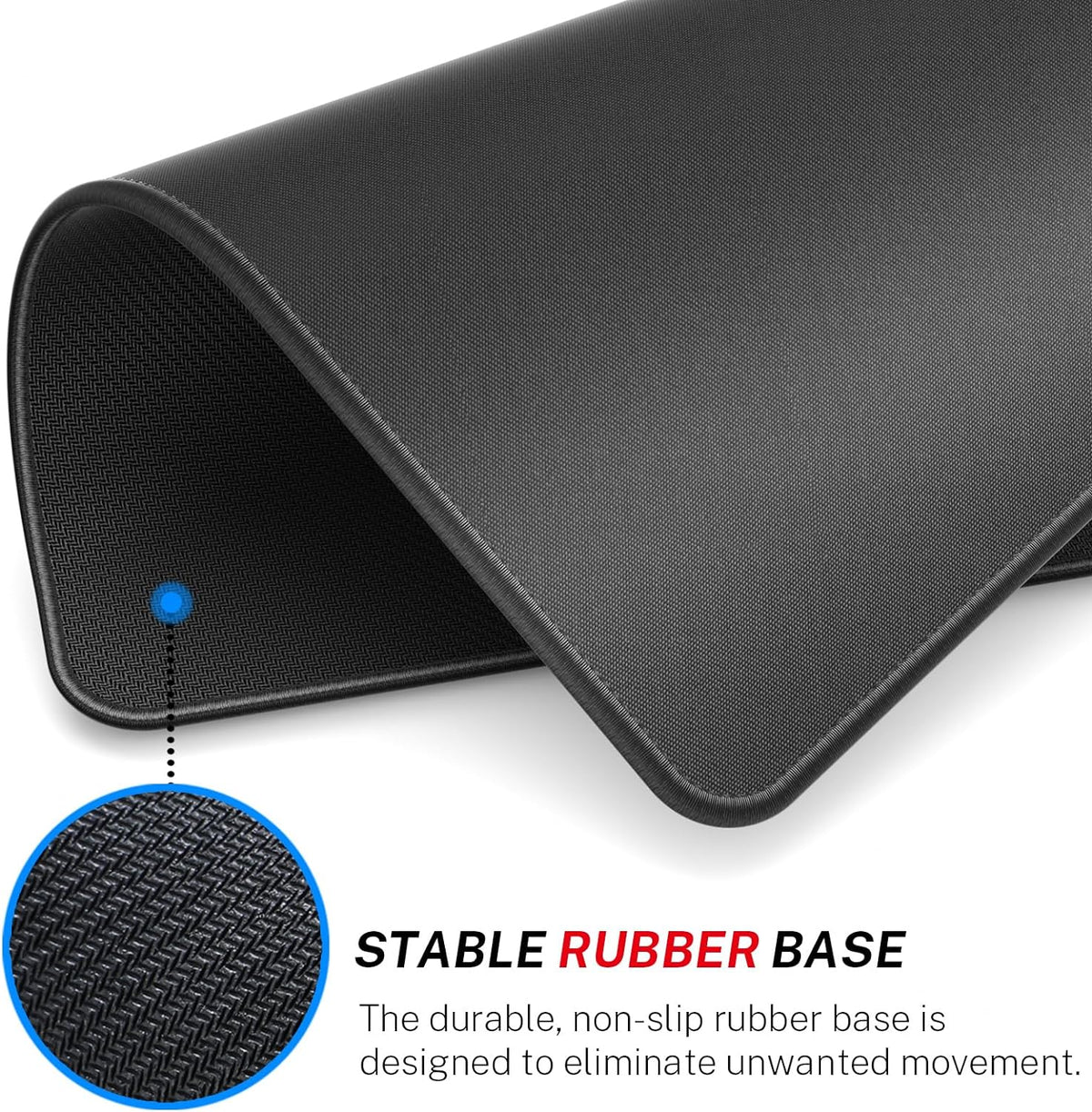 Professional Office and Gaming Mouse Pad, 30% Larger, 8.5" x 11", Black