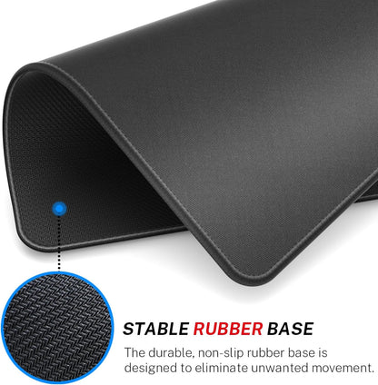Professional Office and Gaming Mouse Pad, 30% Larger, 8.5" x 11", Black
