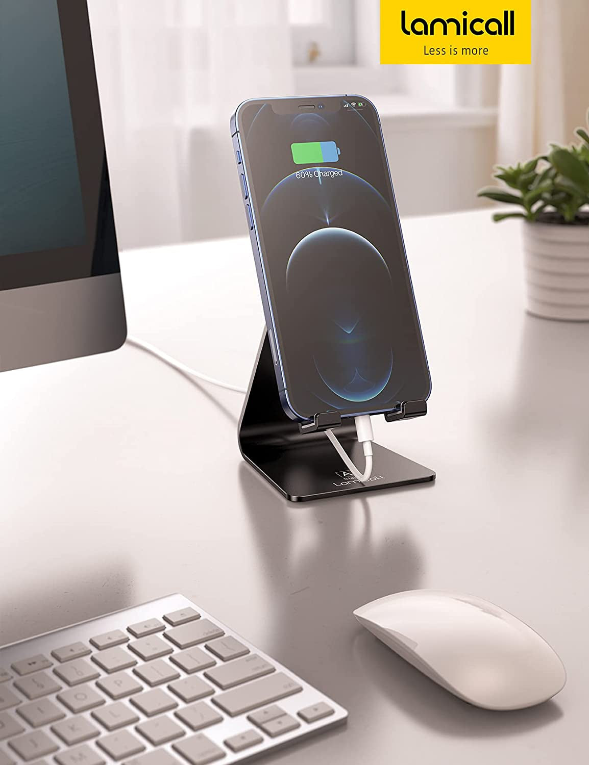 Adjustable Aluminum Desk Phone Stand for iPhone